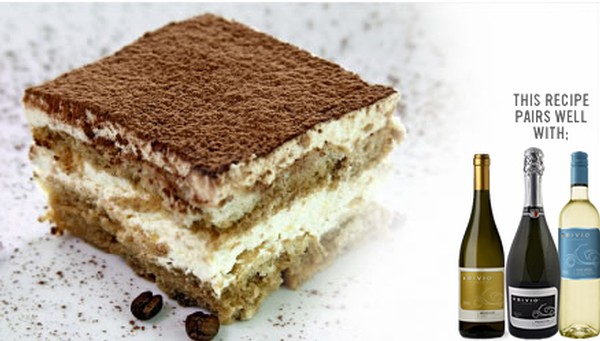 Tiramisu pairs well with a trio of Bivio white wines